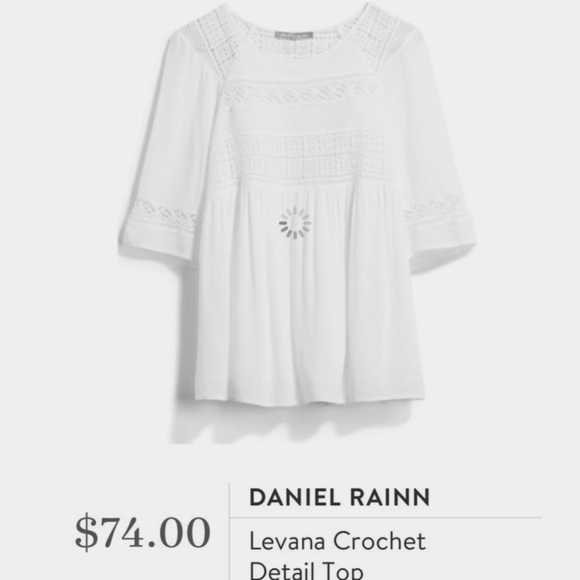 pale sky levana crochet detail top